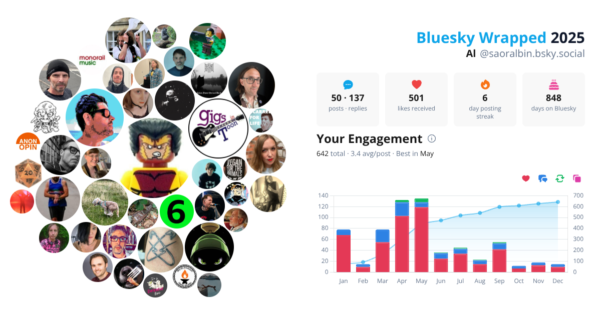 Your Bluesky Wrapped 2025 preview