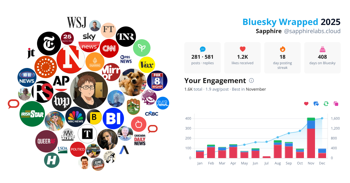 Your Bluesky Wrapped 2025 preview