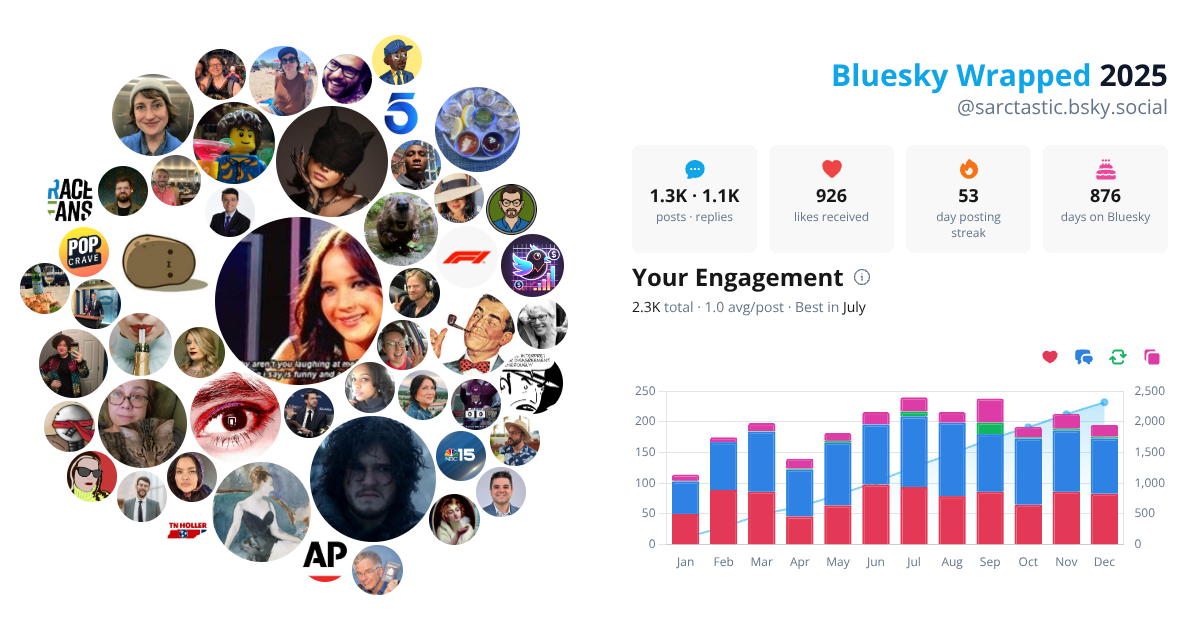 Your Bluesky Wrapped 2025 preview