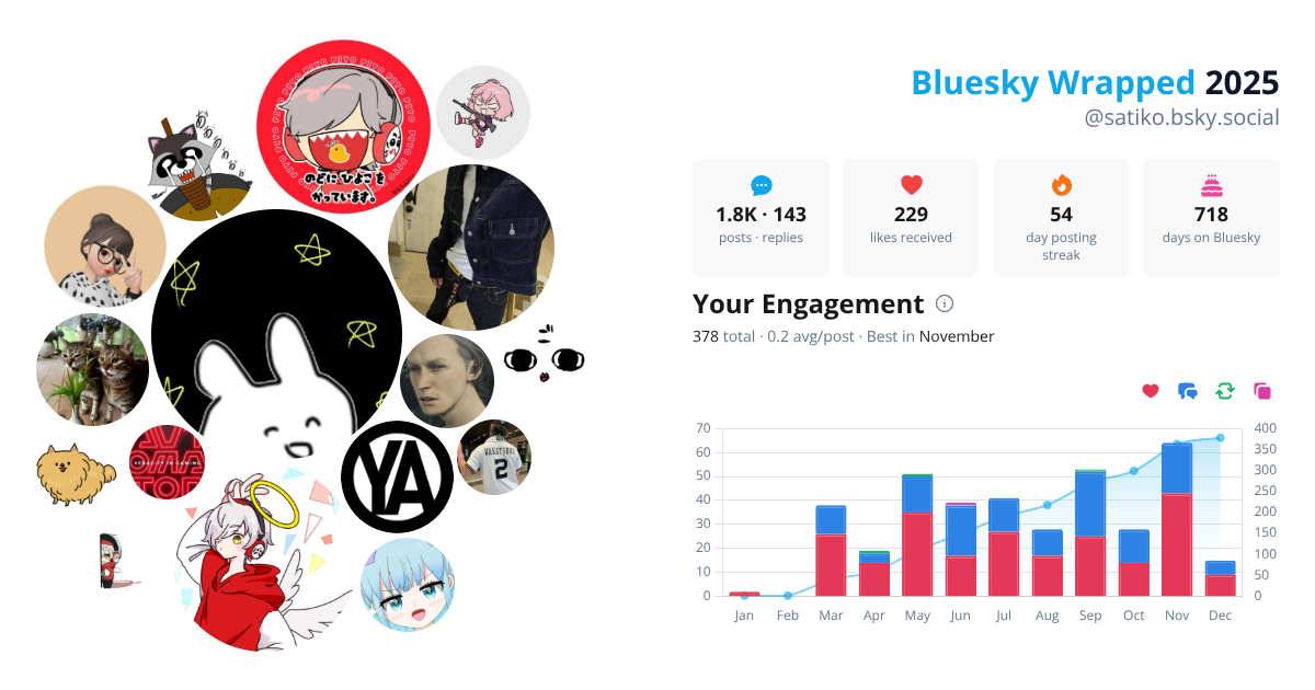 Your Bluesky Wrapped 2025 preview