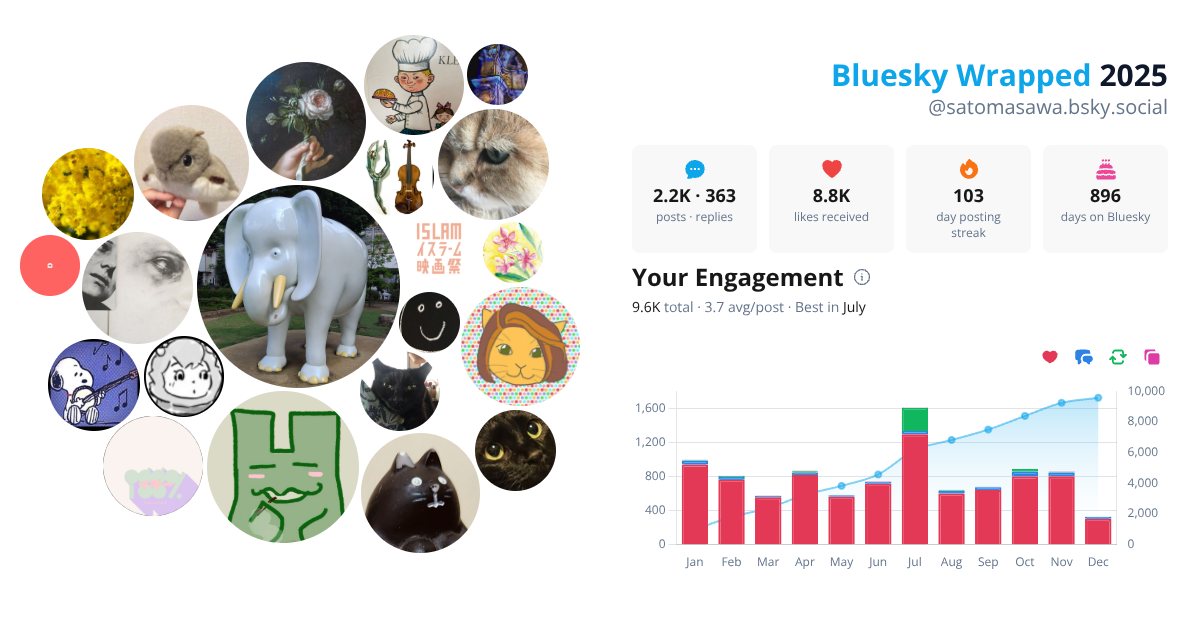 Your Bluesky Wrapped 2025 preview