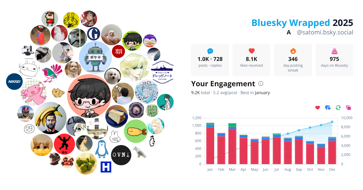 Your Bluesky Wrapped 2025 preview