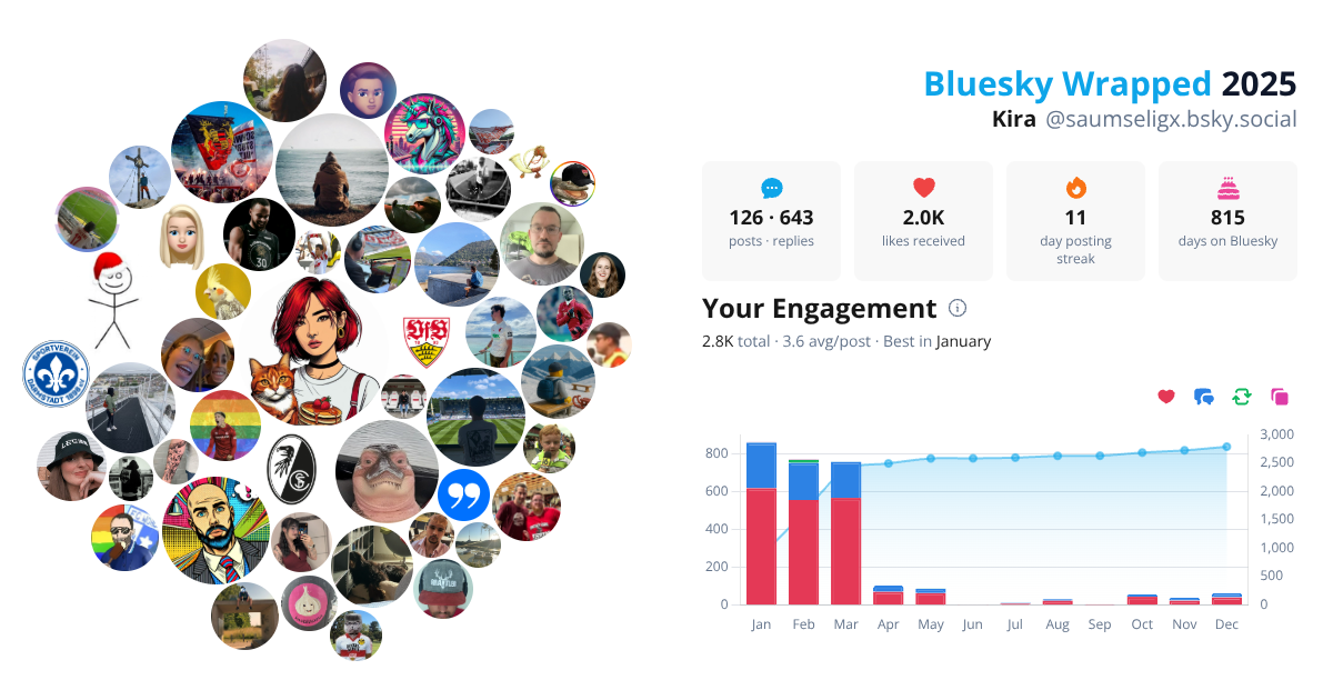 Your Bluesky Wrapped 2025 preview
