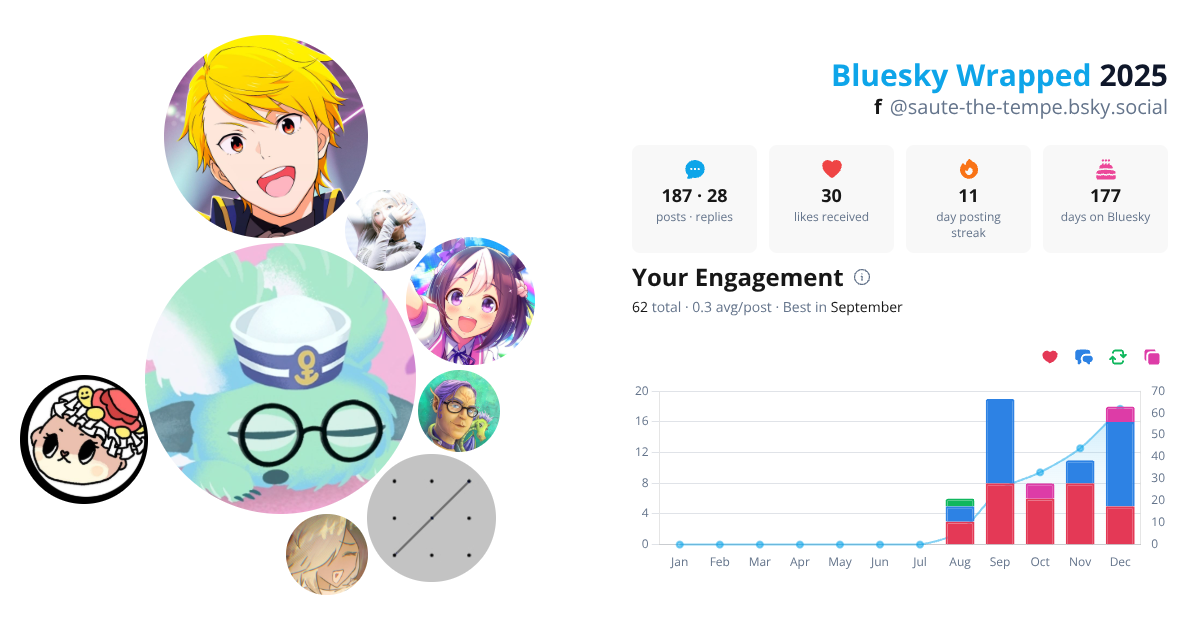 Your Bluesky Wrapped 2025 preview
