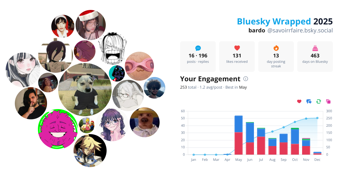Your Bluesky Wrapped 2025 preview