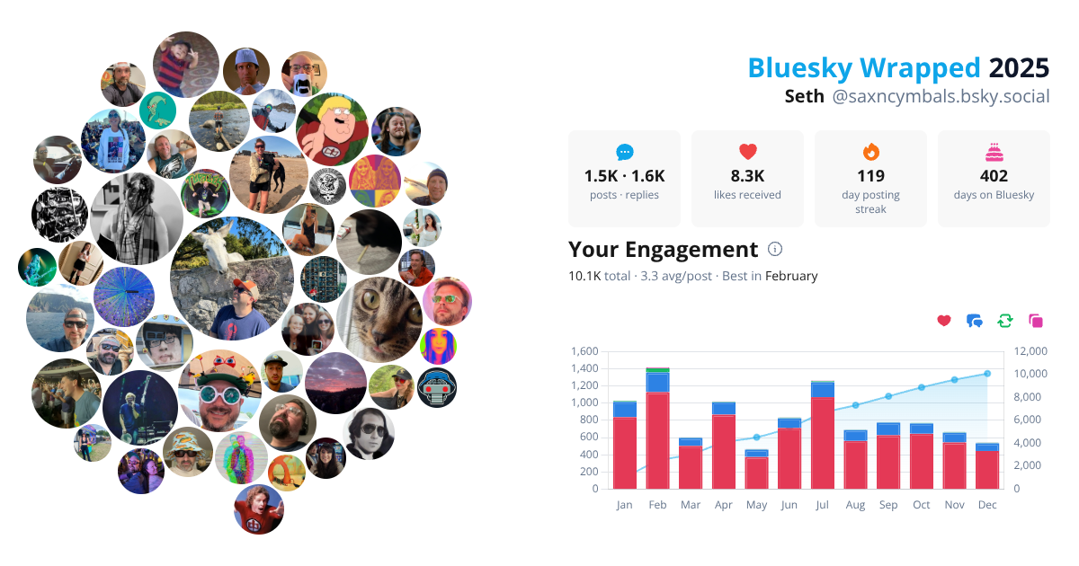 Your Bluesky Wrapped 2025 preview