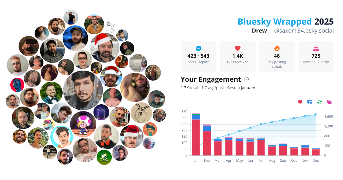 Your Bluesky Wrapped 2025 preview