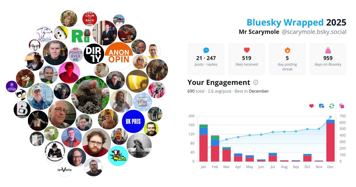 Your Bluesky Wrapped 2025 preview