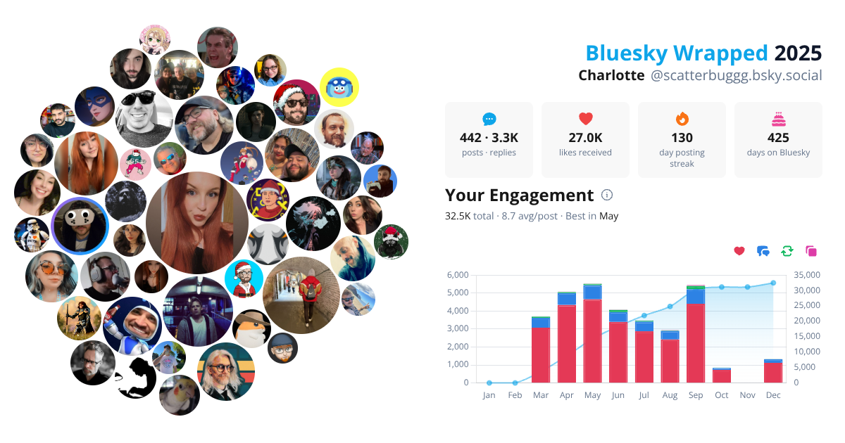Your Bluesky Wrapped 2025 preview
