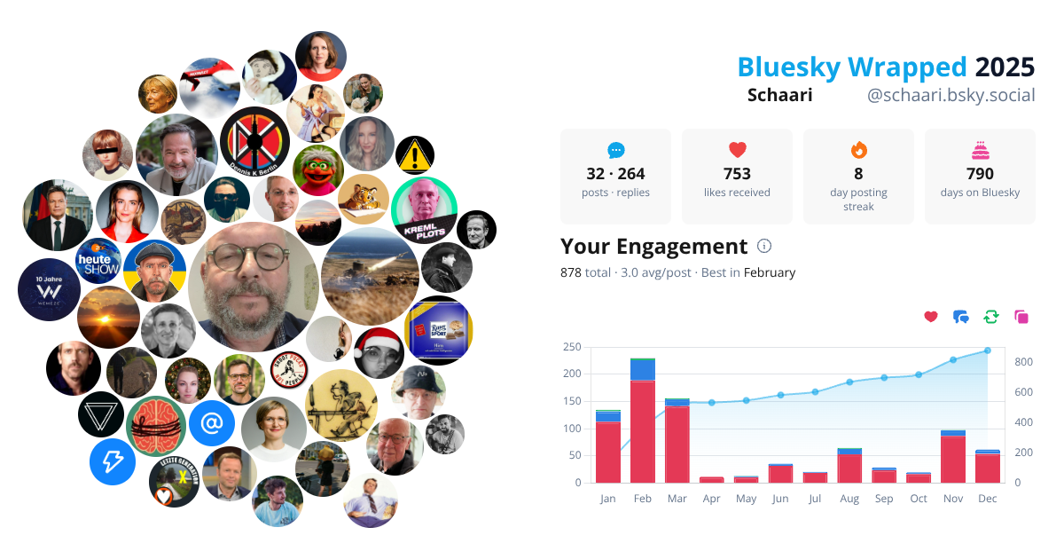 Your Bluesky Wrapped 2025 preview