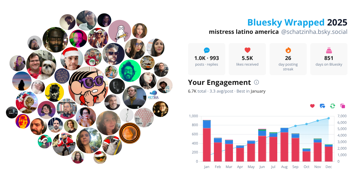 Your Bluesky Wrapped 2025 preview