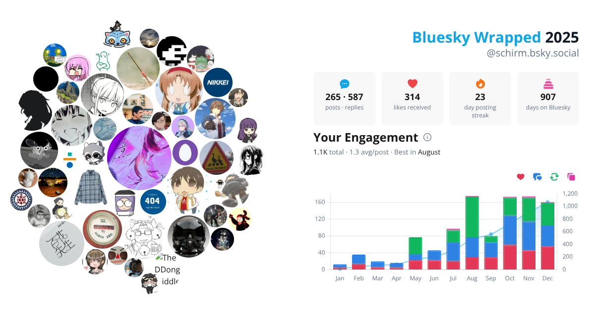 Your Bluesky Wrapped 2025 preview