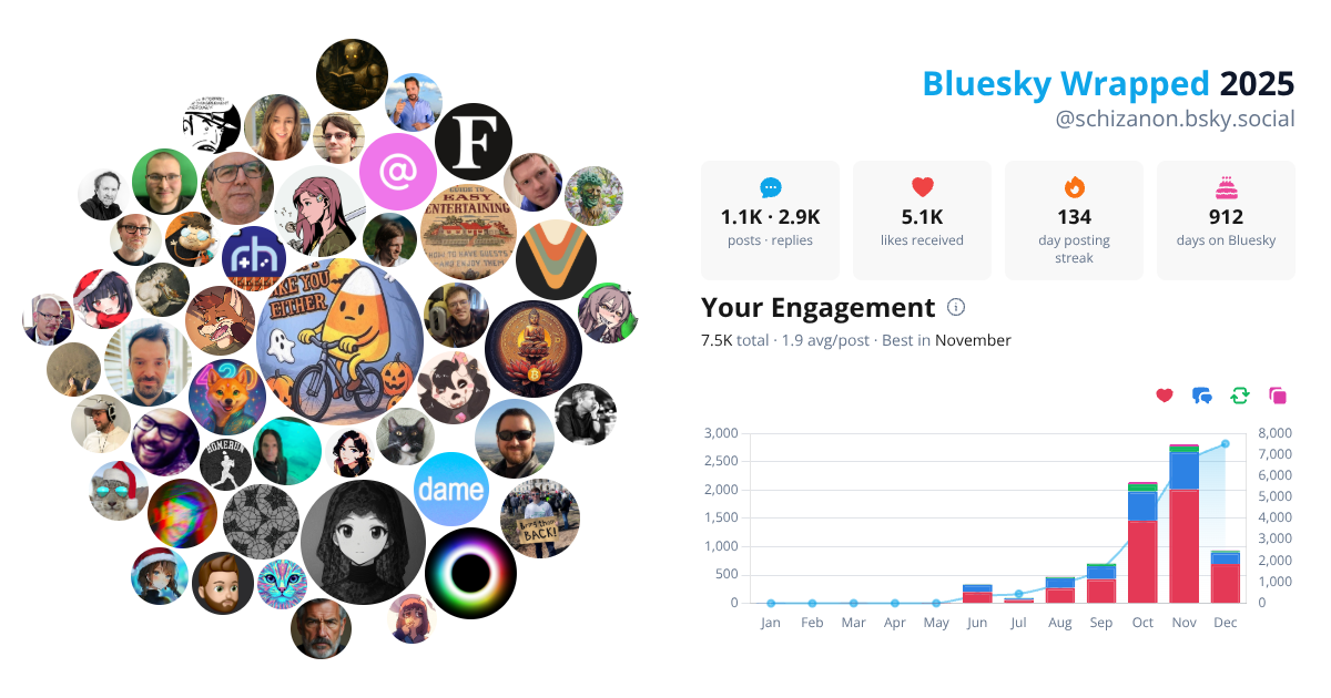 Your Bluesky Wrapped 2025 preview