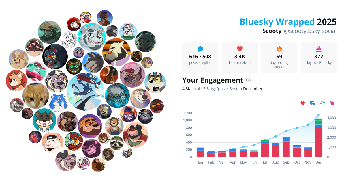 Your Bluesky Wrapped 2025 preview