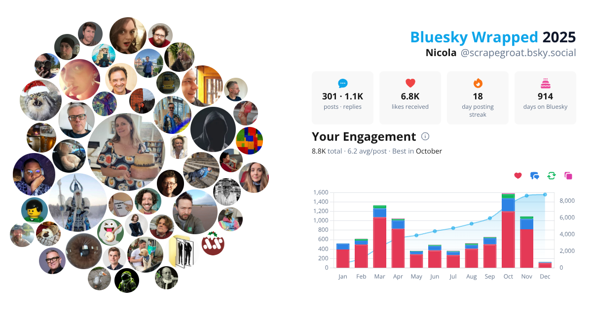 Your Bluesky Wrapped 2025 preview
