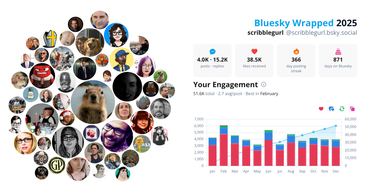 Your Bluesky Wrapped 2025 preview