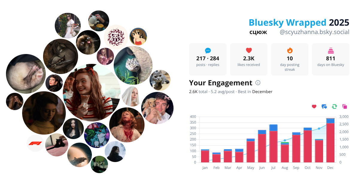 Your Bluesky Wrapped 2025 preview
