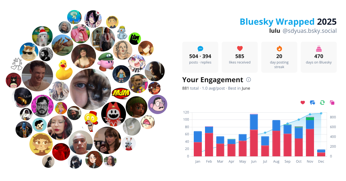 Your Bluesky Wrapped 2025 preview