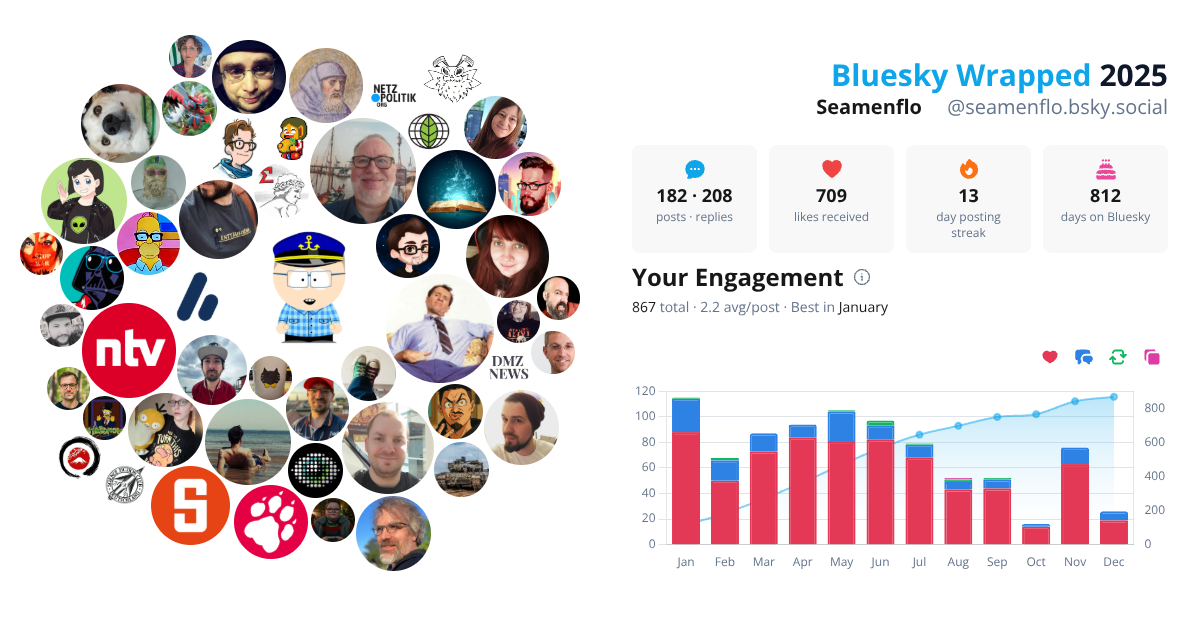 Your Bluesky Wrapped 2025 preview