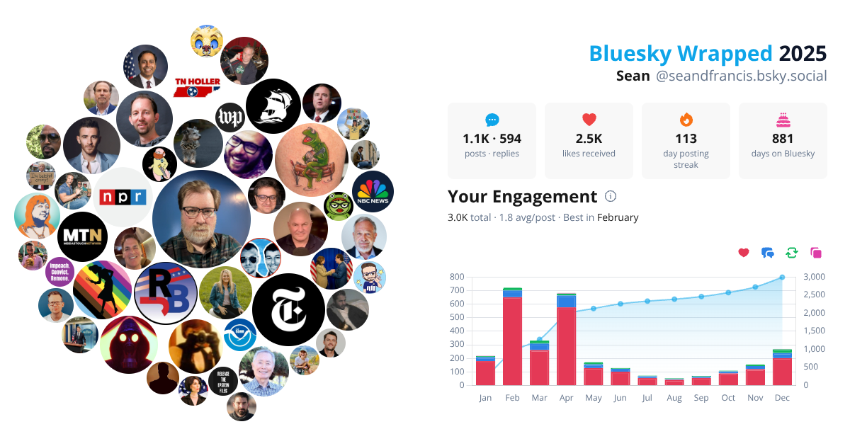Your Bluesky Wrapped 2025 preview