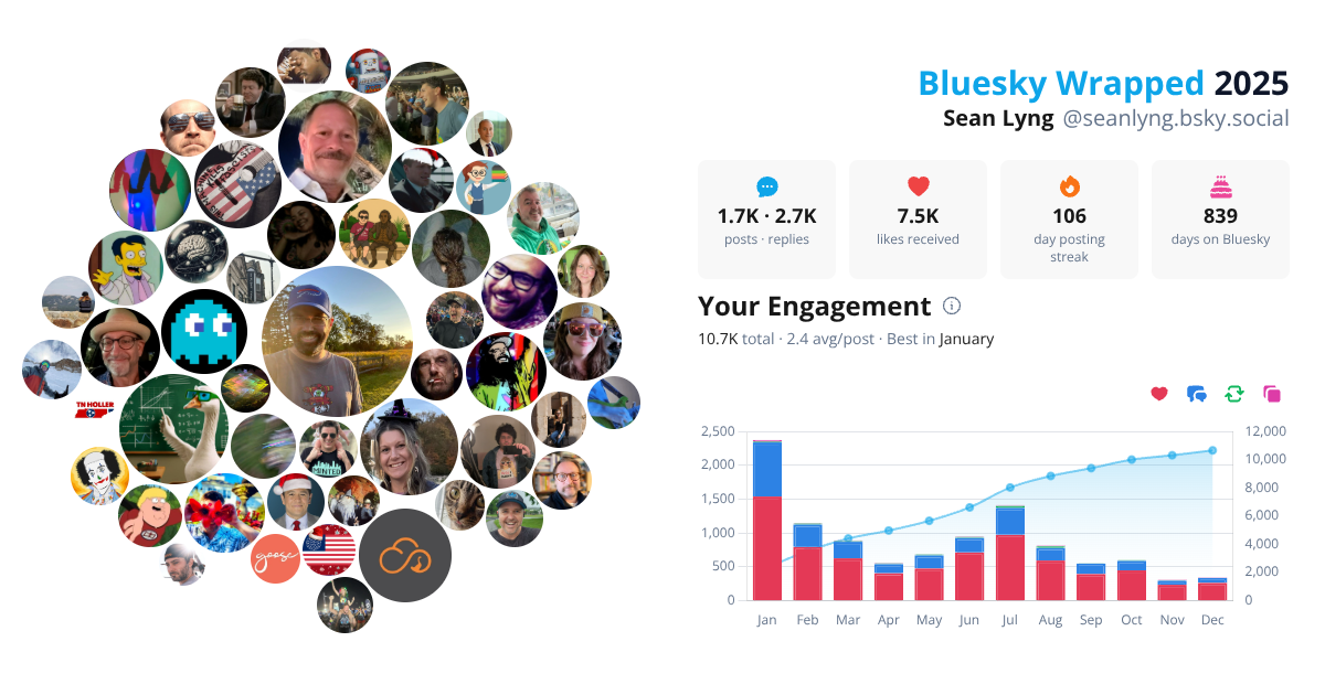 Your Bluesky Wrapped 2025 preview