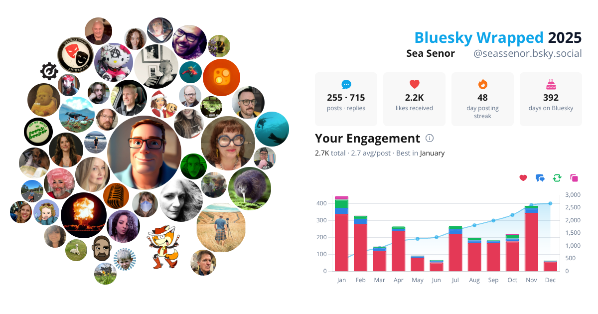 Your Bluesky Wrapped 2025 preview