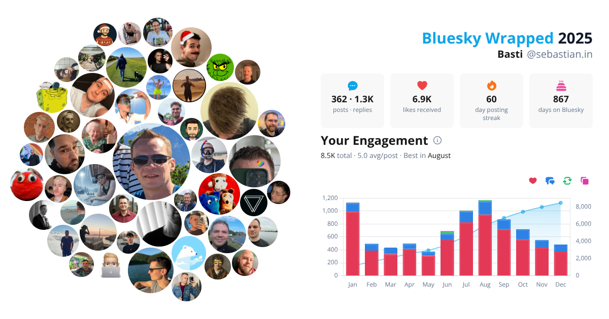 Your Bluesky Wrapped 2025 preview