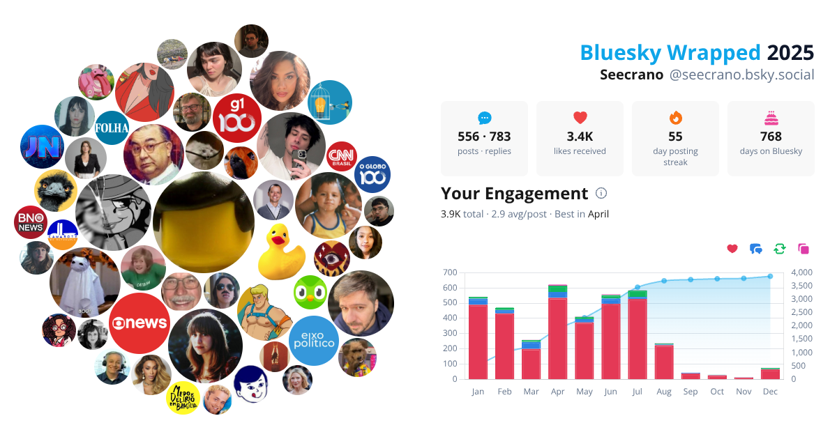 Your Bluesky Wrapped 2025 preview