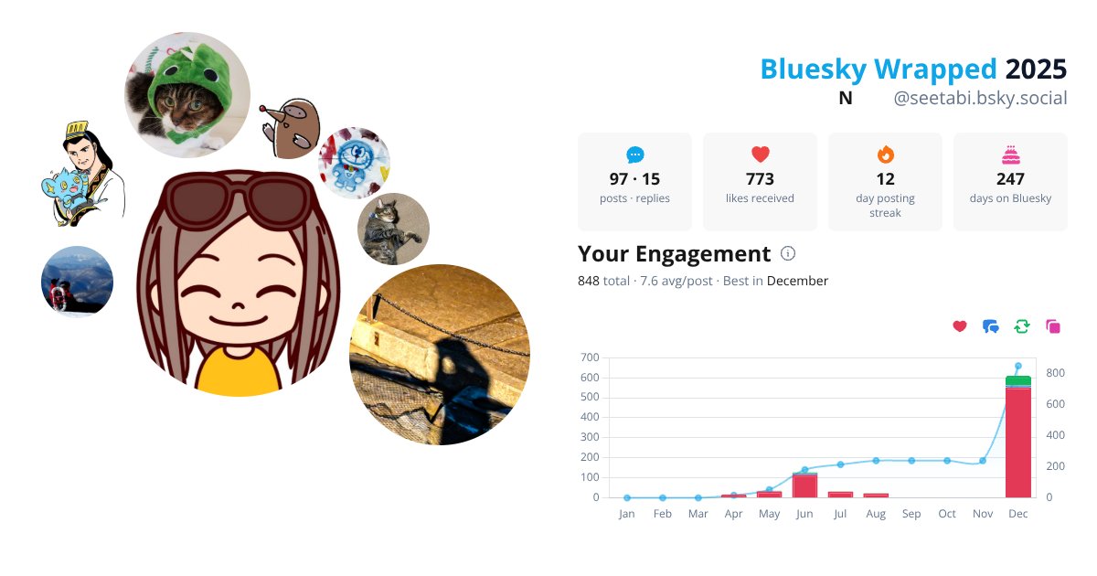 Your Bluesky Wrapped 2025 preview