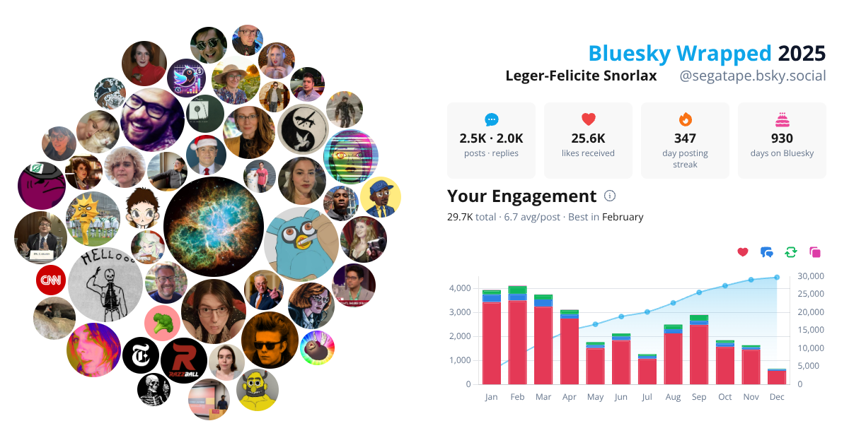 Your Bluesky Wrapped 2025 preview