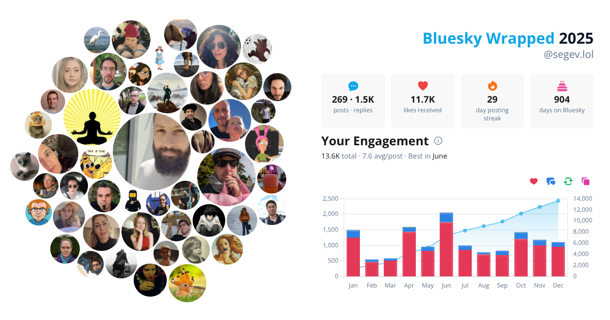 Your Bluesky Wrapped 2025 preview
