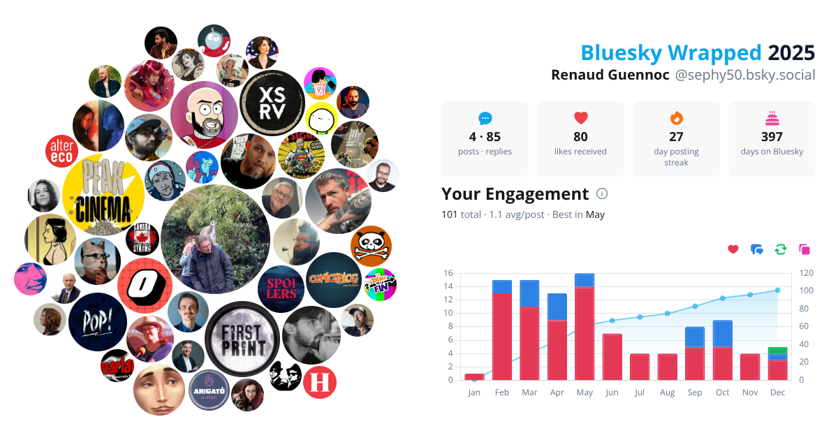 Your Bluesky Wrapped 2025 preview