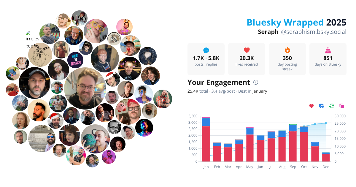 Your Bluesky Wrapped 2025 preview