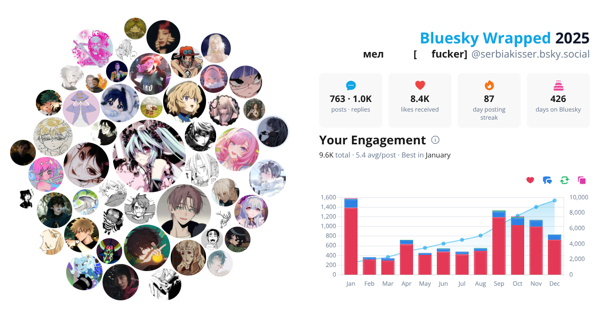 Your Bluesky Wrapped 2025 preview