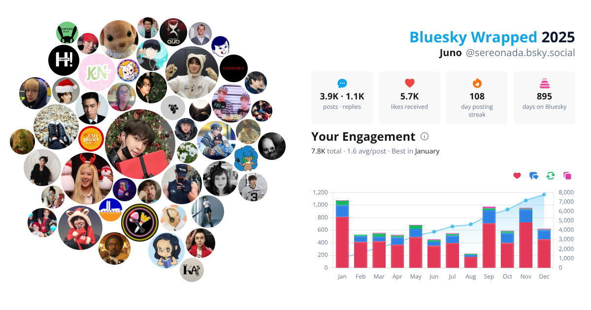 Your Bluesky Wrapped 2025 preview