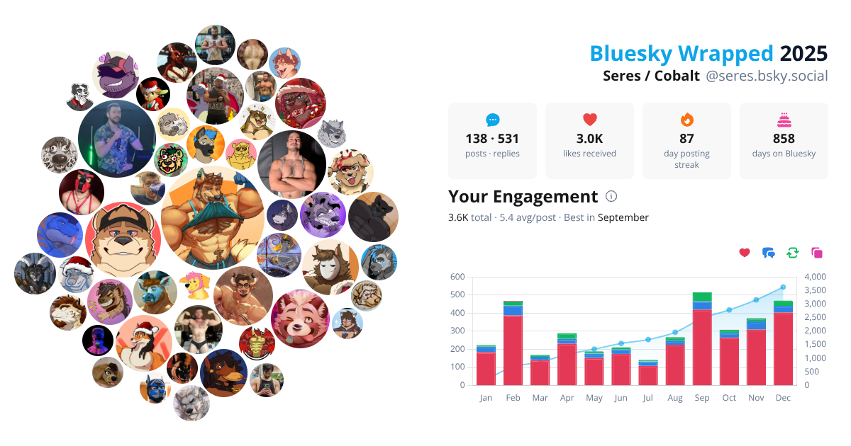 Your Bluesky Wrapped 2025 preview