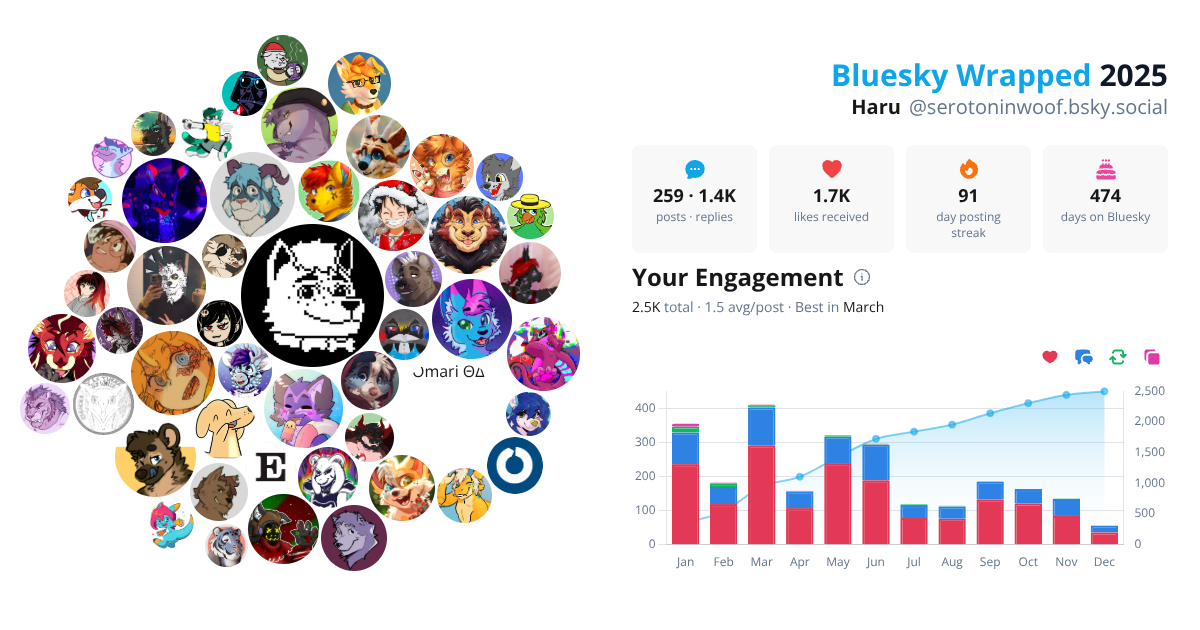 Your Bluesky Wrapped 2025 preview