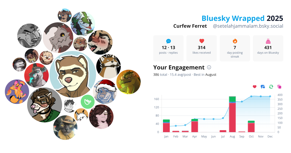 Your Bluesky Wrapped 2025 preview
