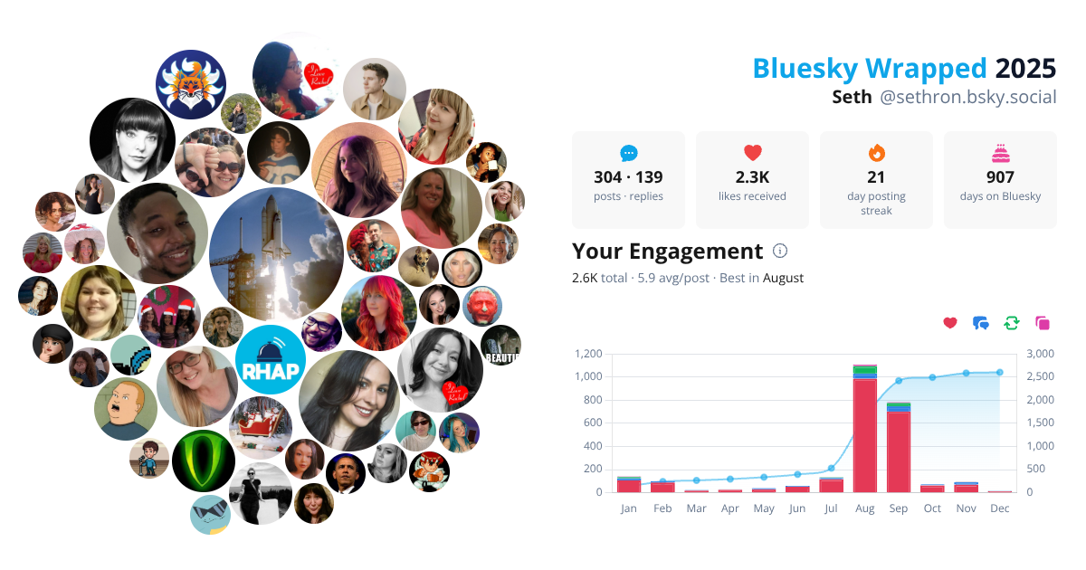 Your Bluesky Wrapped 2025 preview