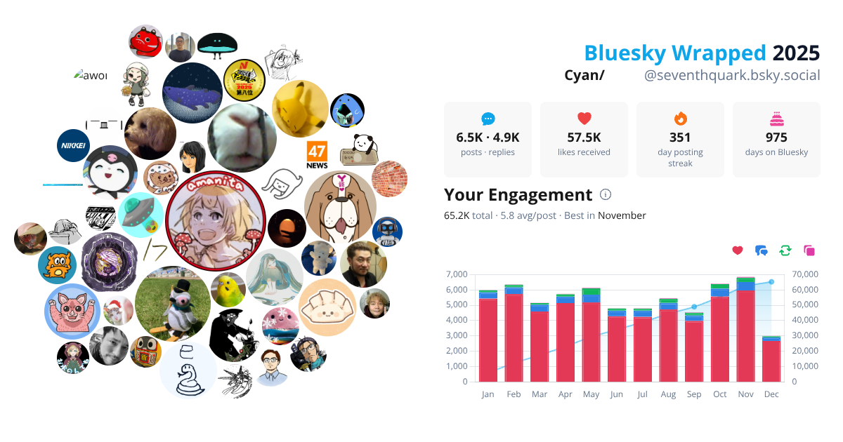 Your Bluesky Wrapped 2025 preview