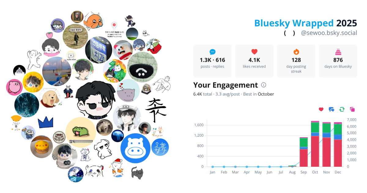 Your Bluesky Wrapped 2025 preview