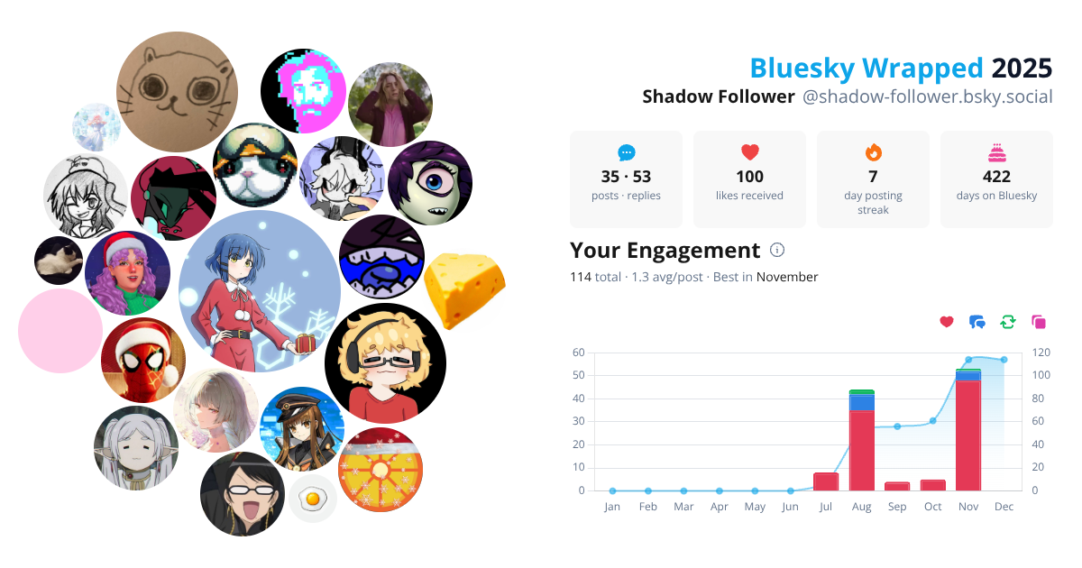 Your Bluesky Wrapped 2025 preview