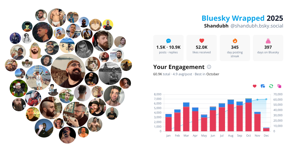 Your Bluesky Wrapped 2025 preview