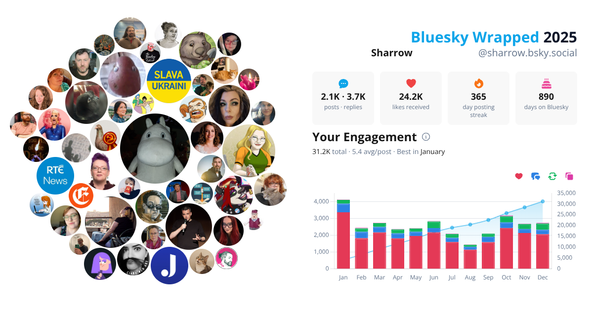 Your Bluesky Wrapped 2025 preview