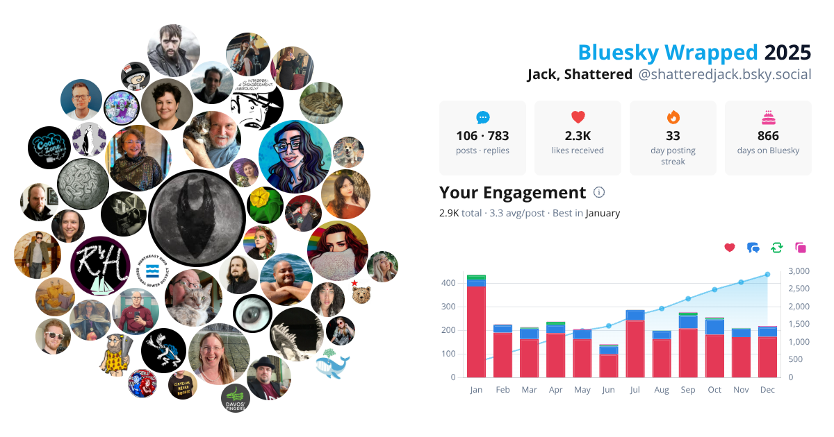 Your Bluesky Wrapped 2025 preview