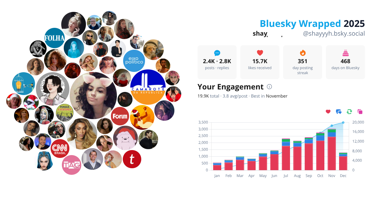 Your Bluesky Wrapped 2025 preview