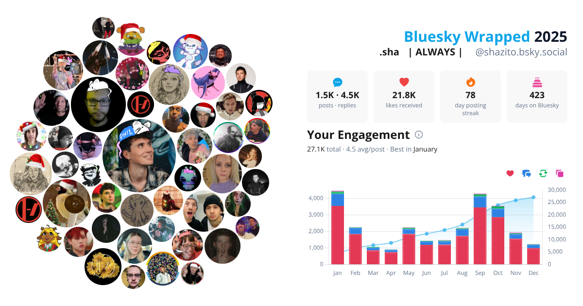 Your Bluesky Wrapped 2025 preview