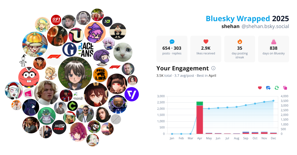 Your Bluesky Wrapped 2025 preview