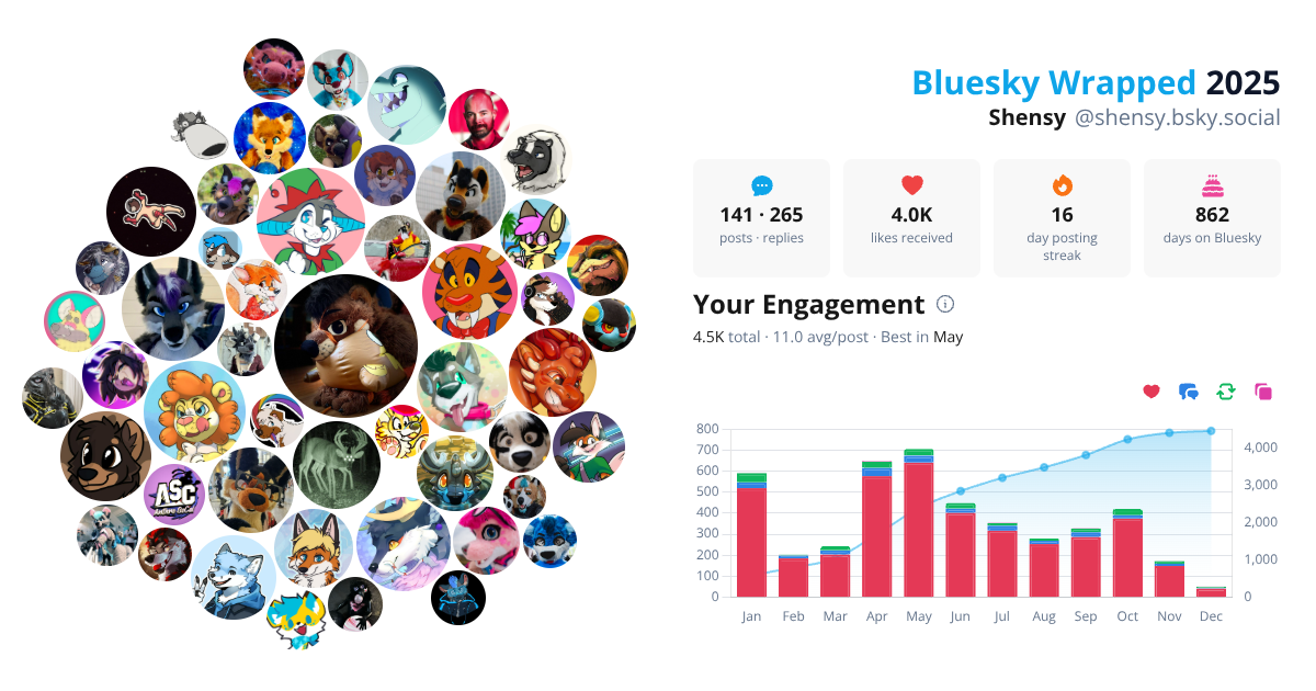 Your Bluesky Wrapped 2025 preview