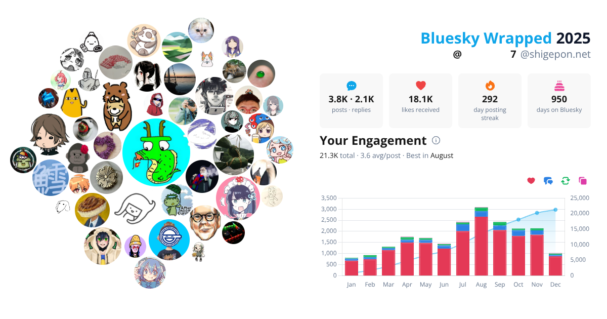 Your Bluesky Wrapped 2025 preview
